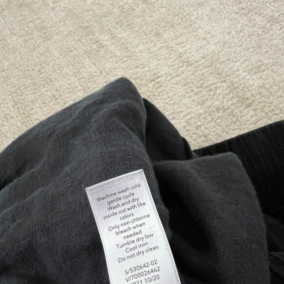 Athleta Cabo Linen Joggers Pull On Pants 6 Black - Picture 10 of 10